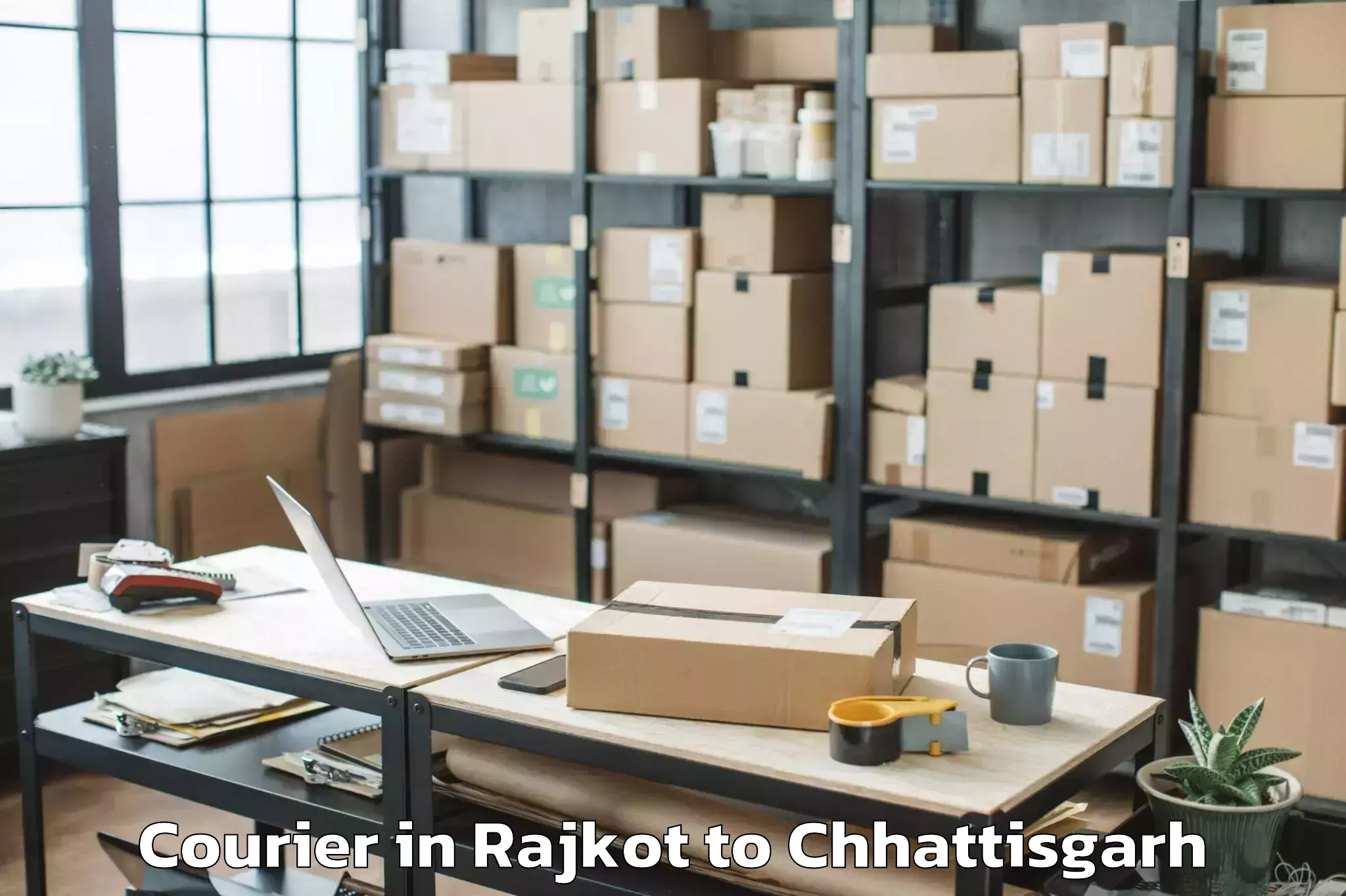 Book Rajkot to Kanker Nabinagar Courier Online